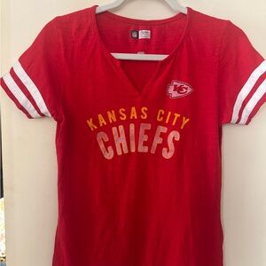 NFL Kansas City Chiefs Red Tee with White Accents